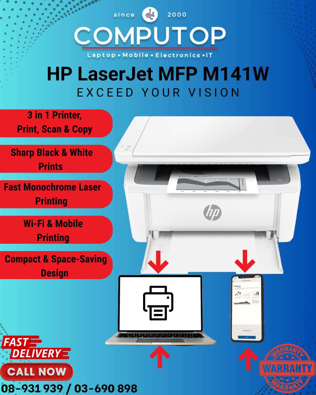  HP Laser Jet MFP M141W